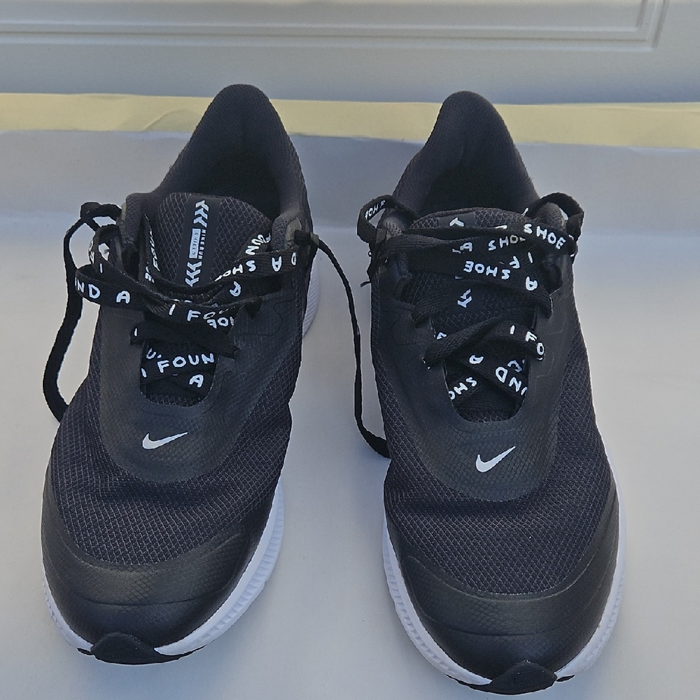 Nike Black and White Run Shield Sneakers